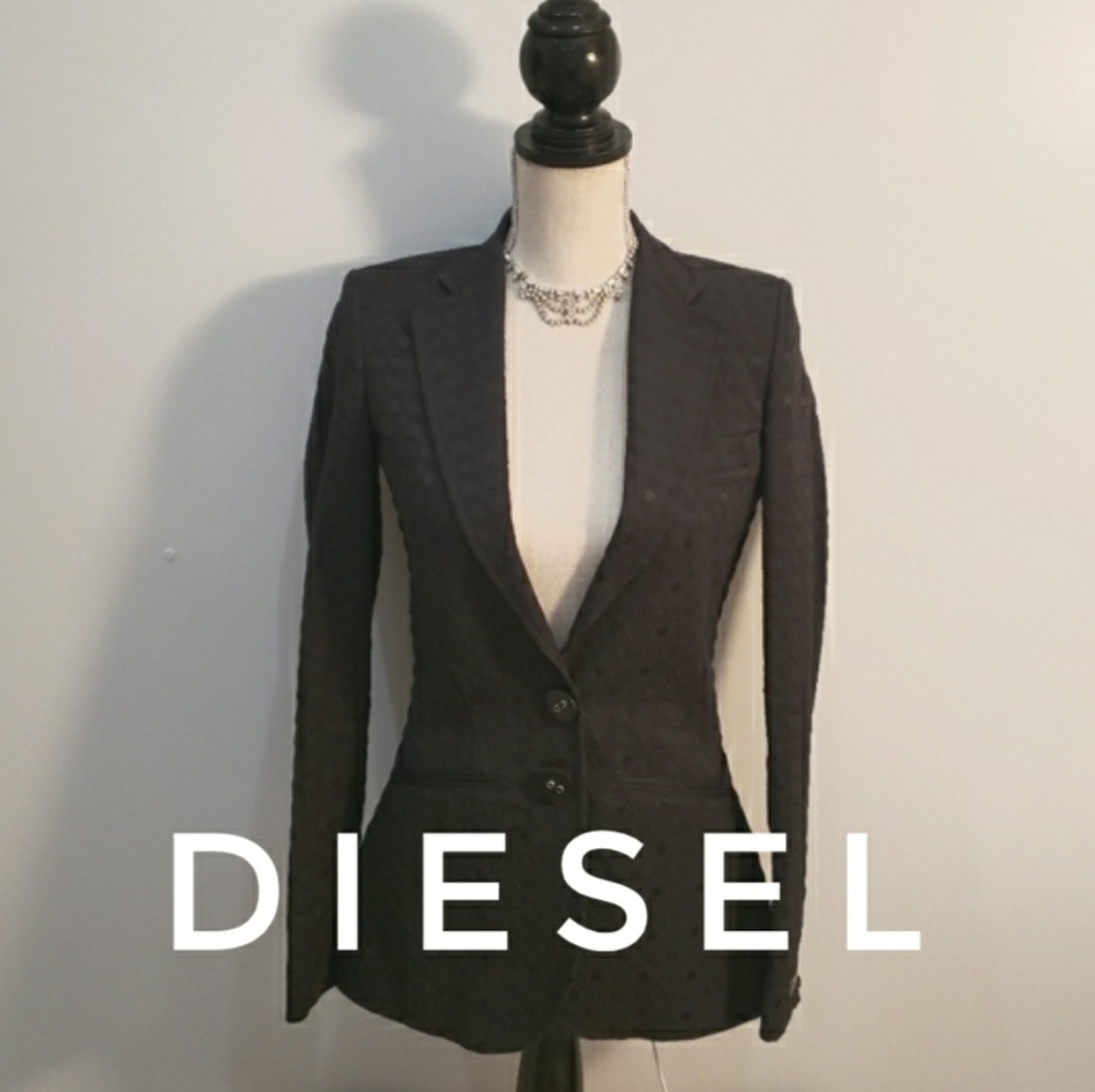 COPY - Diesel Double Breasted Fitted Blazer w/ embossed D, Ace of Spaids, moons…